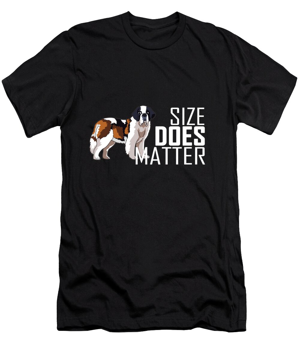 St Bernard Kids T-Shirt featuring the digital art St Bernard Dog Size Does Matter by Jacob Zelazny