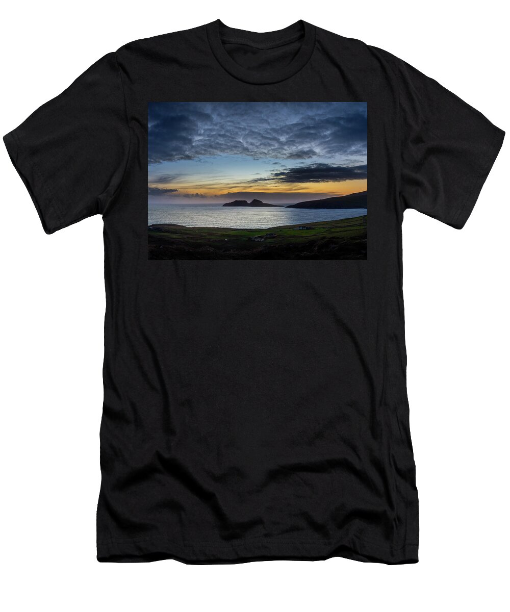 Puffin T-Shirt featuring the photograph St Finans Sunset by Mark Callanan