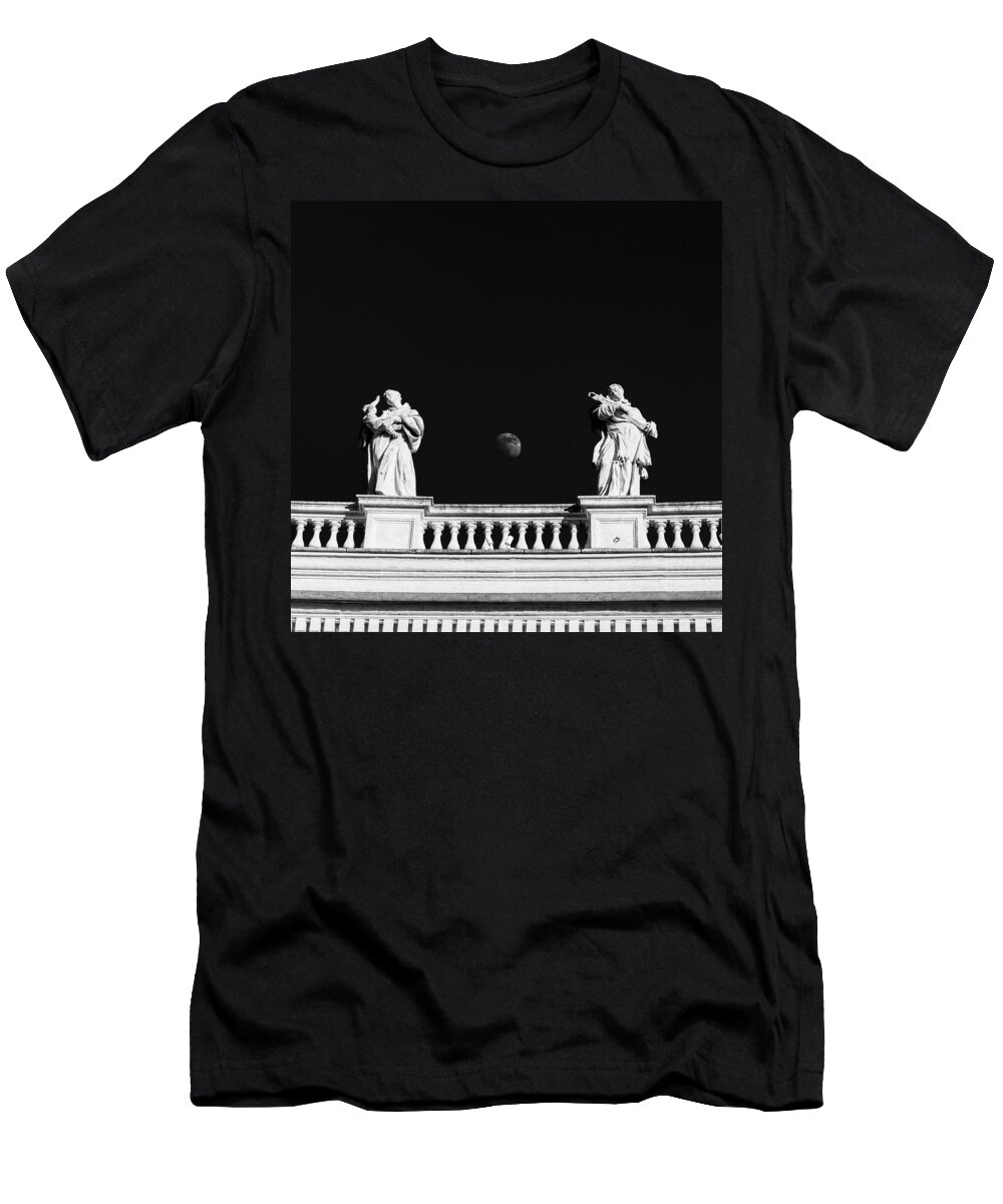 Rome T-Shirt featuring the photograph Statues at St. Peter's Square in Rome, Italy by Fabiano Di Paolo