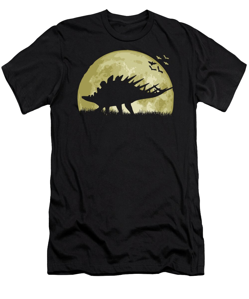 Stegosaurus T-Shirt featuring the digital art Stegosaurus Epic Moon by Filip Schpindel