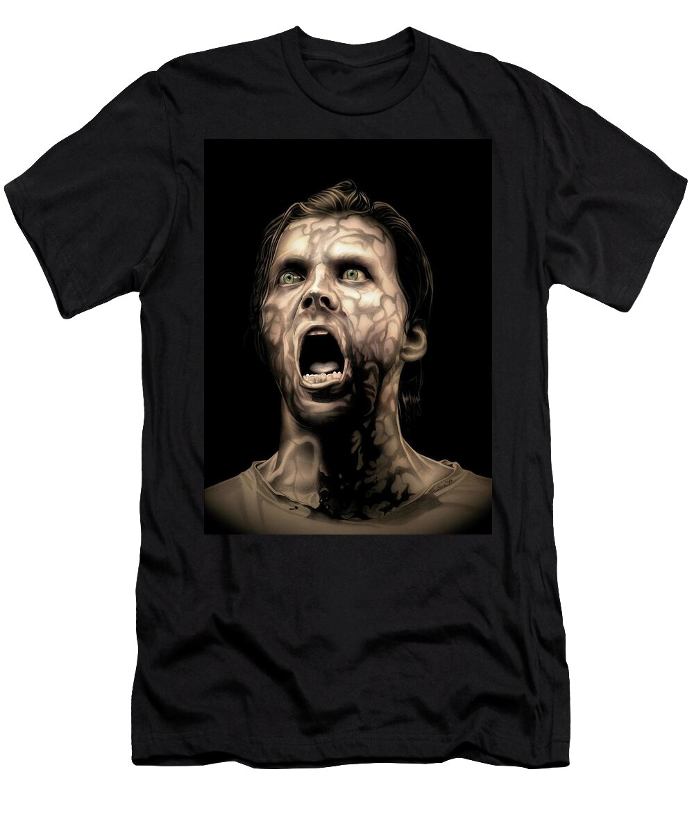 Zombie T-Shirt featuring the drawing STILL - Original by Fred Larucci