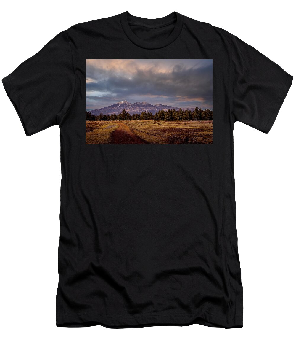Wetlands T-Shirt featuring the photograph Stormy Skies by Laura Putman