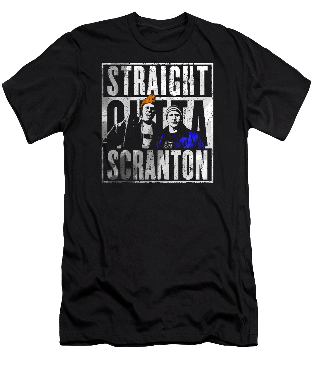 Dwight Schrute T-Shirt featuring the digital art Straight Outta Scranton by Noorma Milah