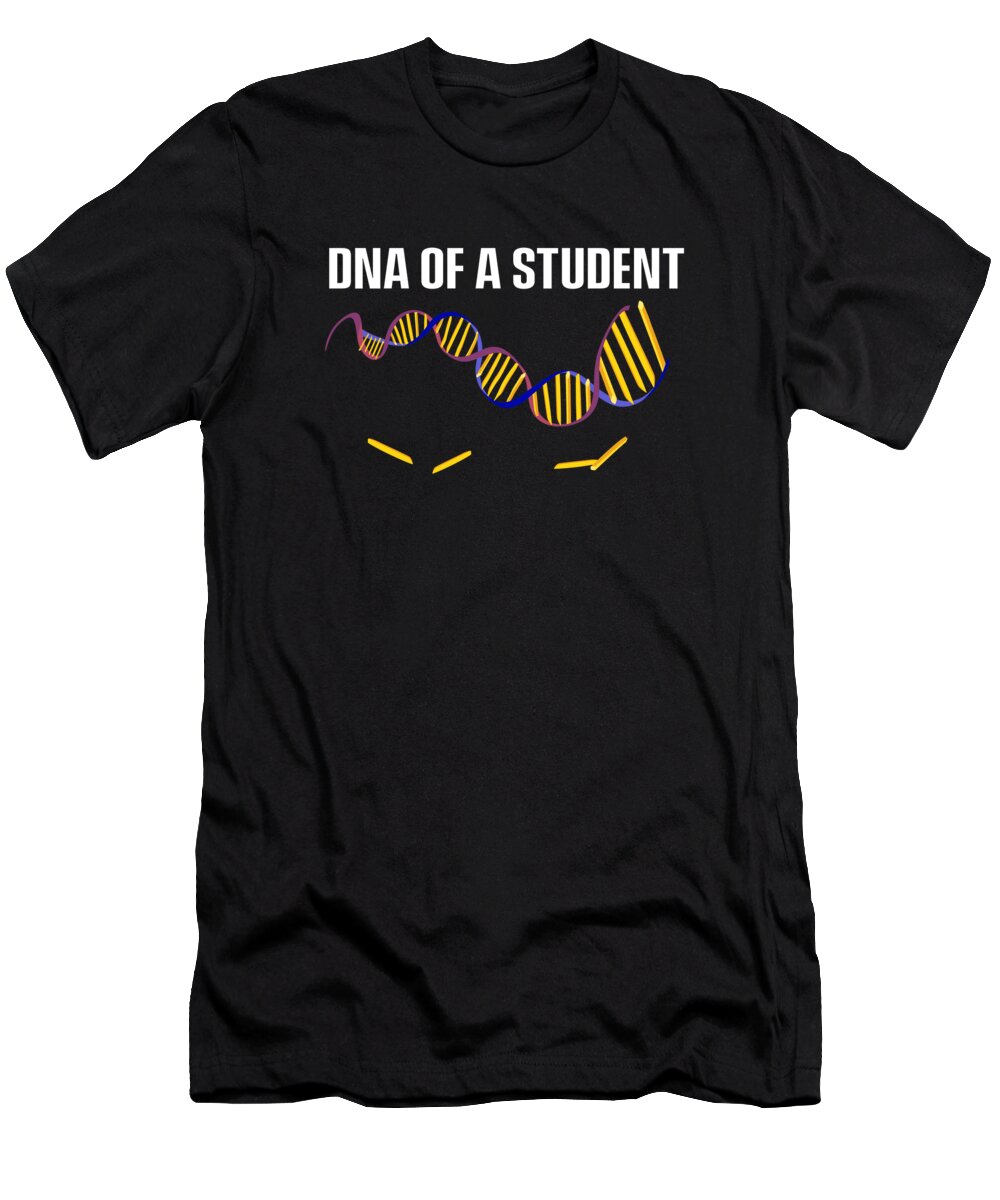 Fries T-Shirt featuring the digital art Student DNA Fries Lover Food Genes by Toms Tee Store