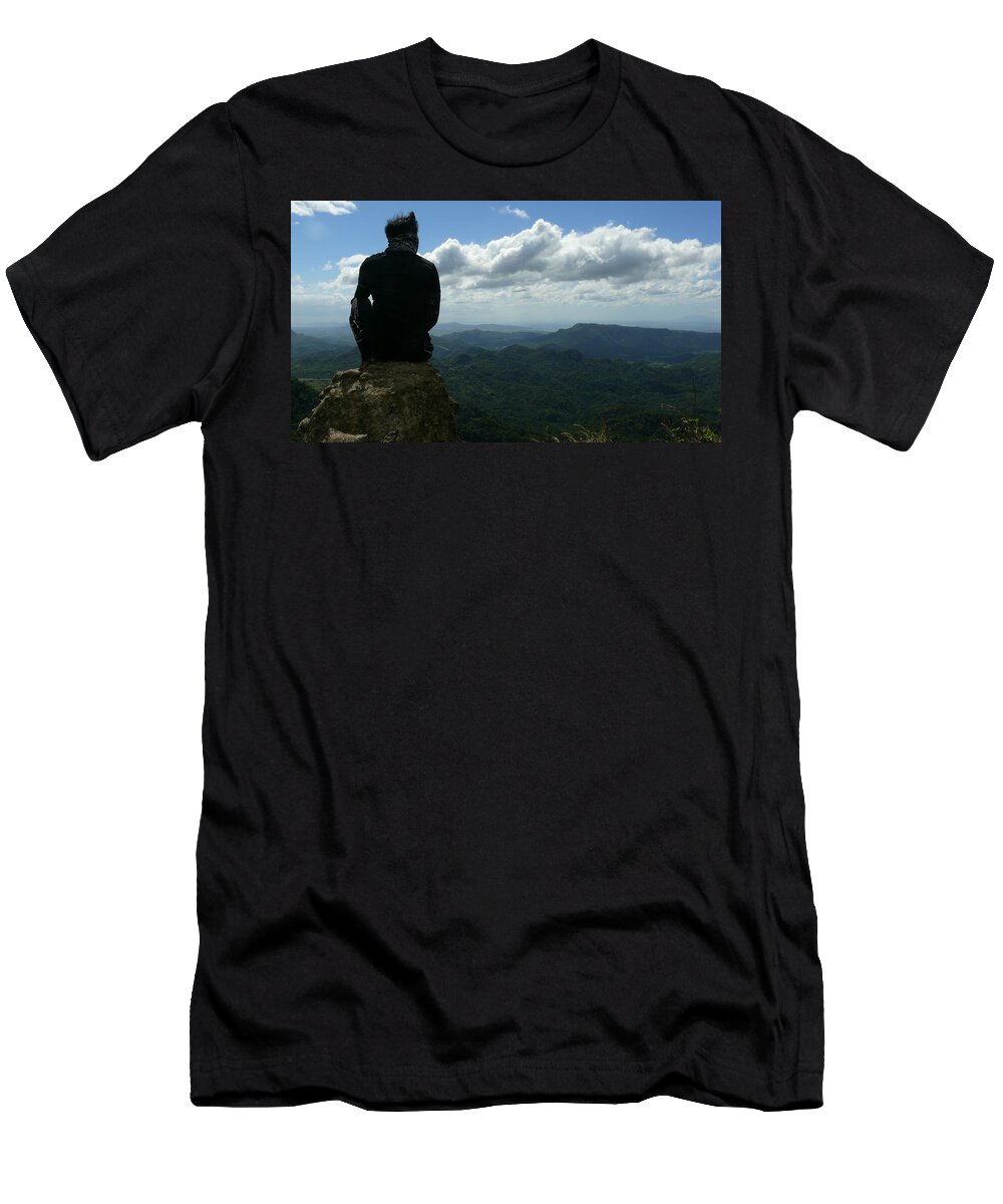 Climber T-Shirt featuring the photograph Successful climber 4 by Robert Bociaga