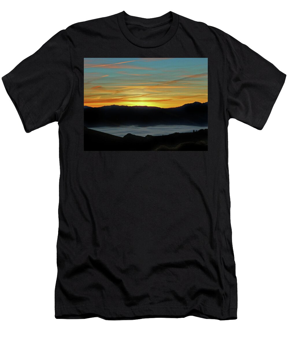 Skyscapes T-Shirt featuring the photograph Sunrise and Clouds by Beverly Read