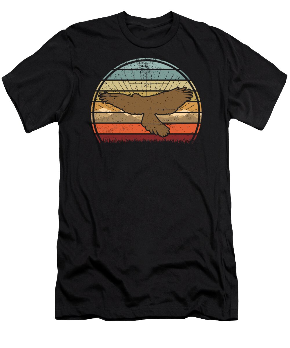 Sunset T-Shirt featuring the digital art Sunset Eagle by Megan Miller
