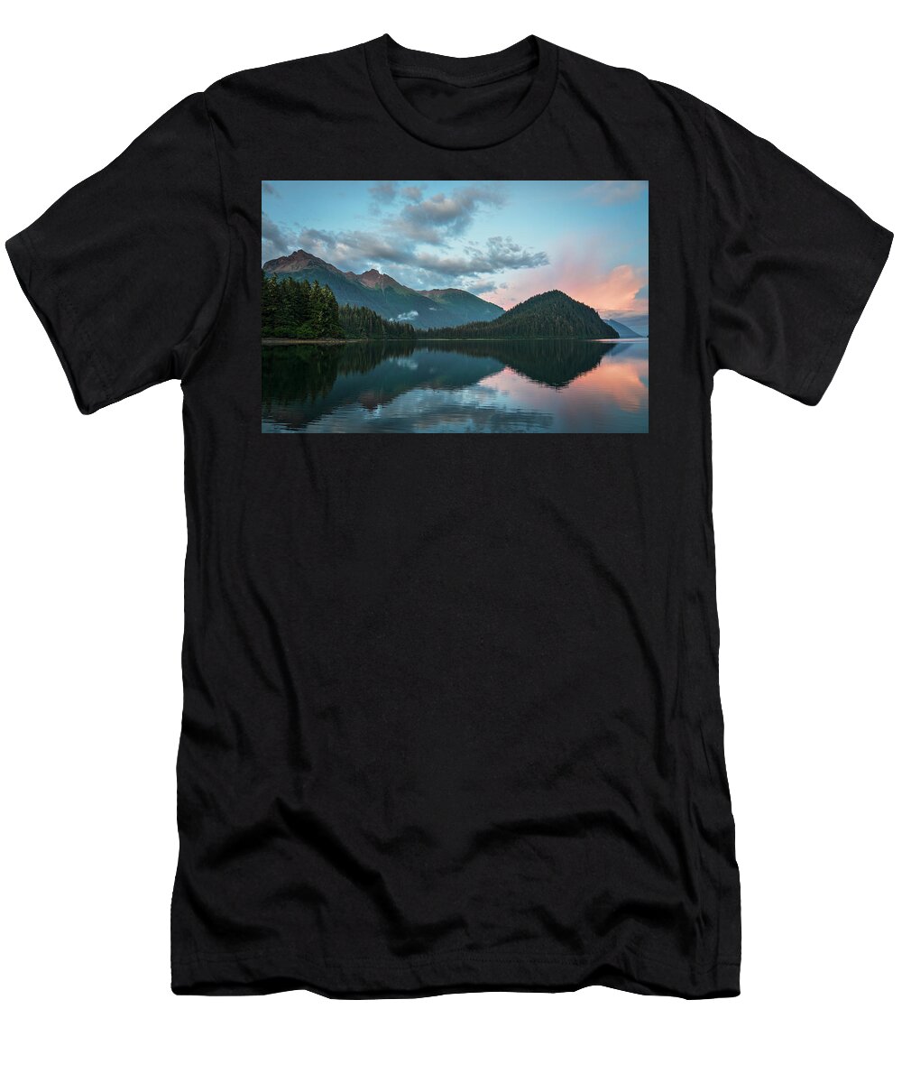 Alaska T-Shirt featuring the photograph Sunset in Sawmill Bay by Michele Cornelius