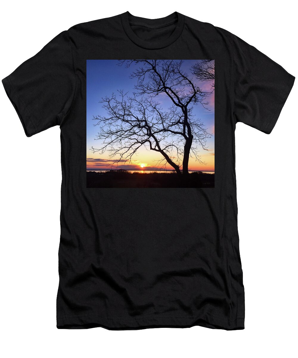 Autumn T-Shirt featuring the photograph Sunset Over the Bay by David T Wilkinson