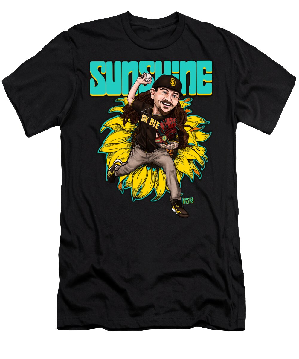 Mike Clevinger T-Shirt featuring the digital art Sunshine by Jeremy Nash