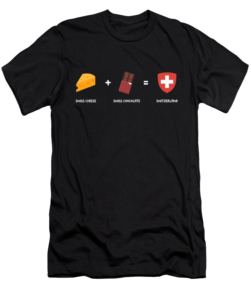 Switzerland T-Shirt featuring the drawing Switzerland Country Travel by Noirty Designs
