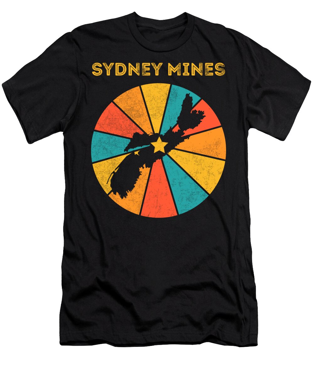 Australia T-Shirt featuring the digital art Sydney Mines Nova Scotia Canada by Lotus Leafal