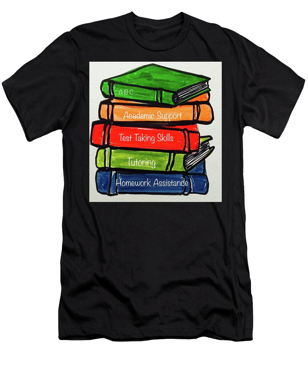  T-Shirt featuring the painting Teach by Angie ONeal