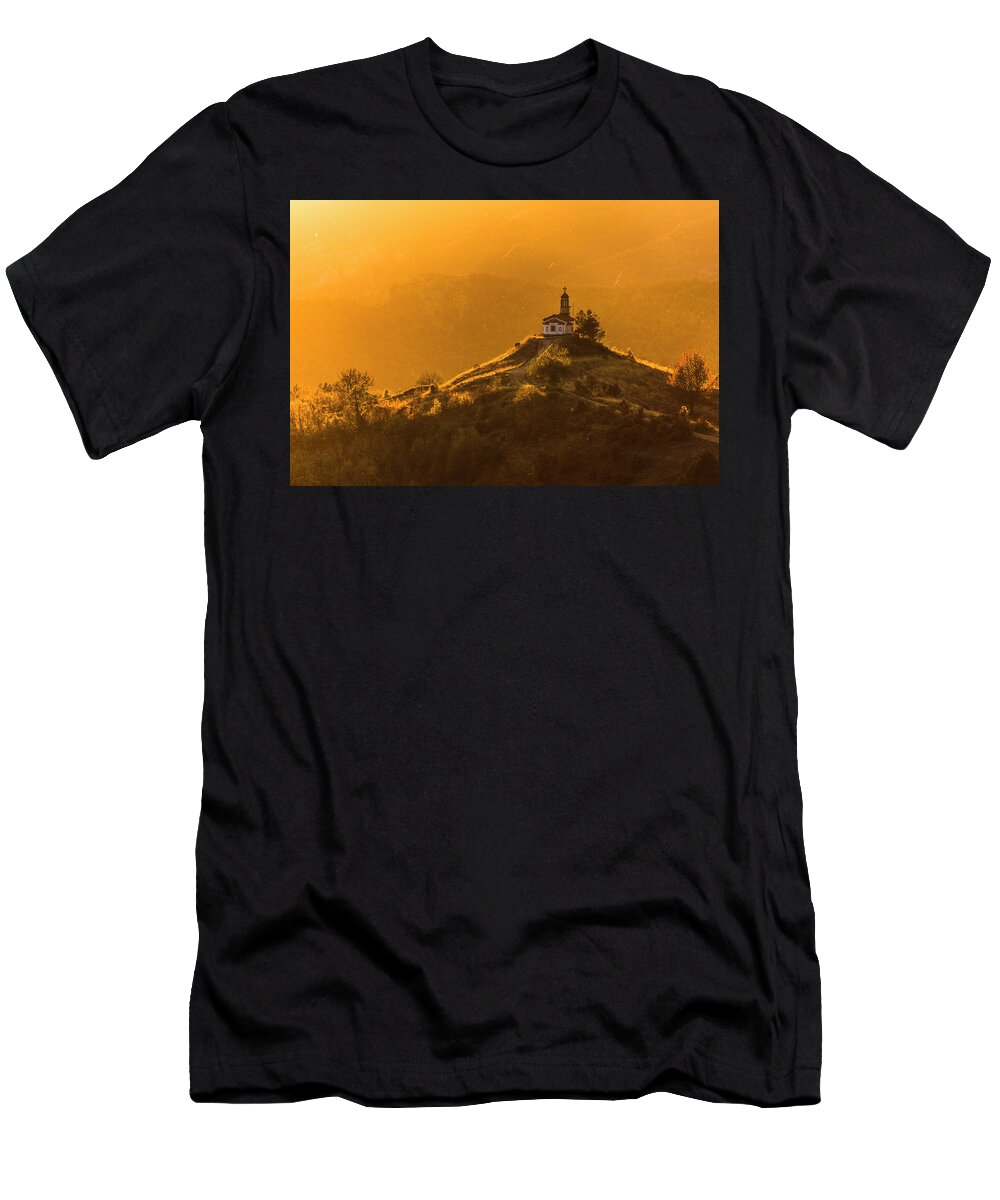 Bulgaria T-Shirt featuring the photograph Temple In a Holy Mountain by Evgeni Dinev