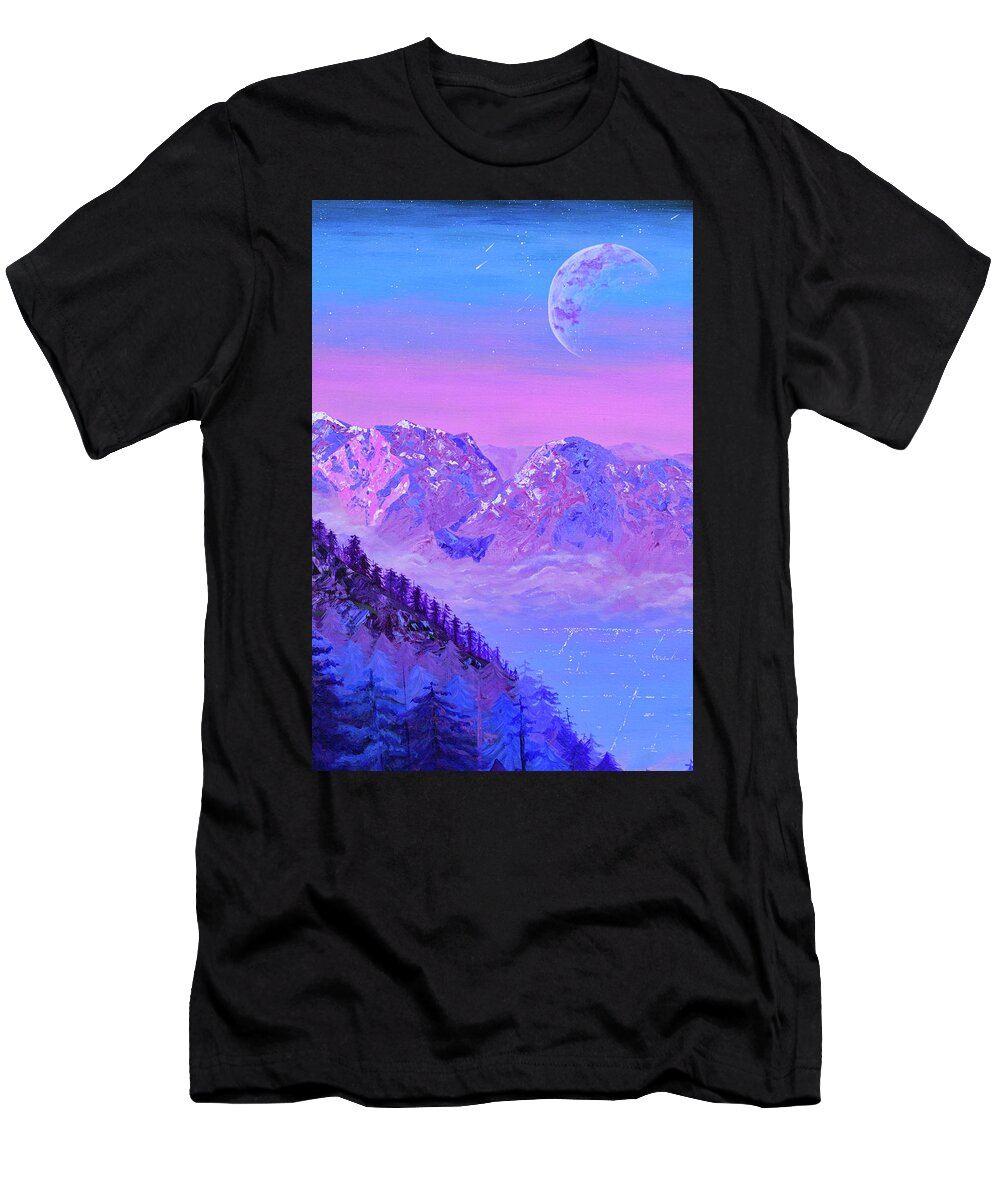 Landscape T-Shirt featuring the painting That Which You Believe Fragment by Ashley Wright