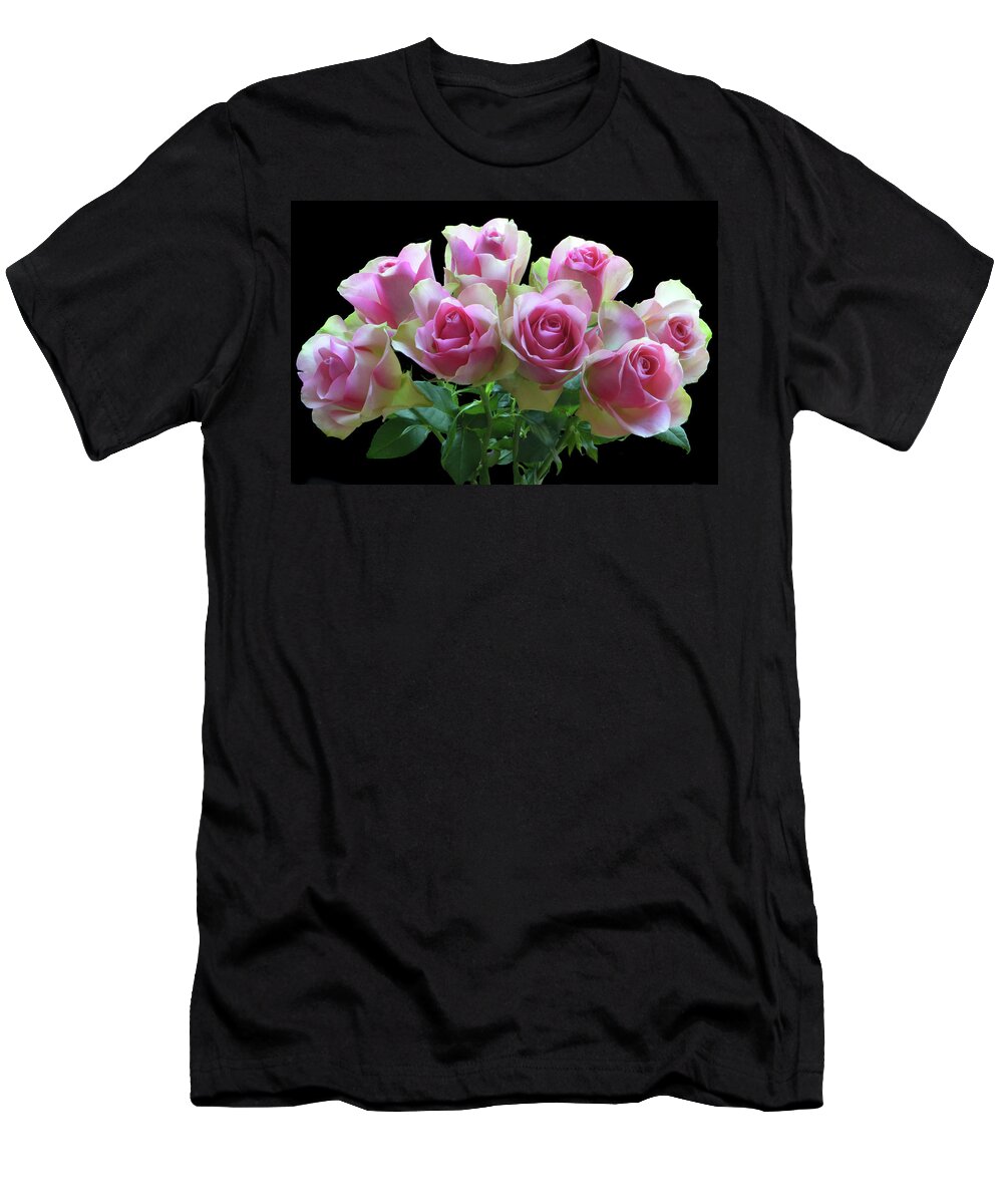 Belle Roses T-Shirt featuring the photograph The Belle Bunch by Terence Davis