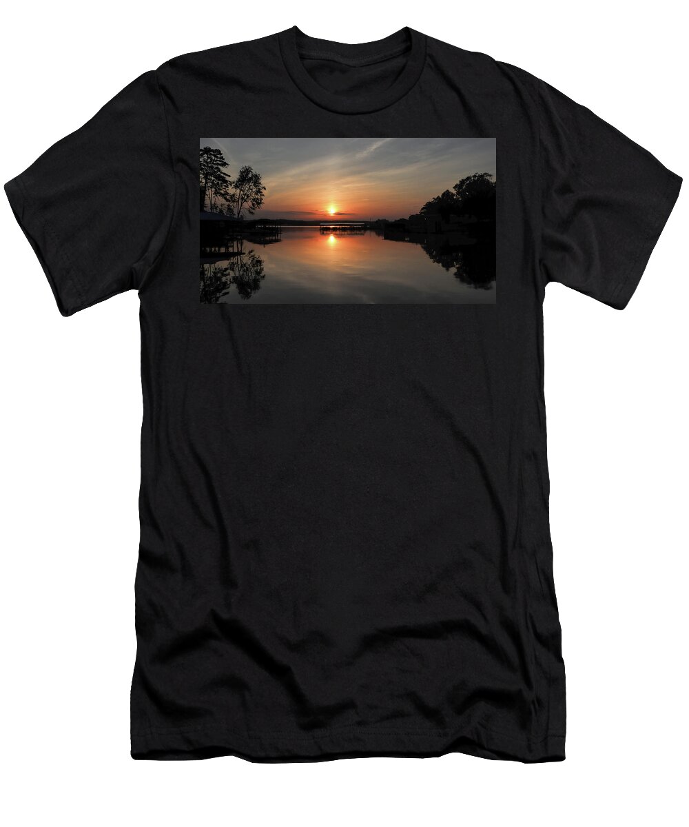 Sunrise T-Shirt featuring the photograph The Fire, The Morning by Ed Williams