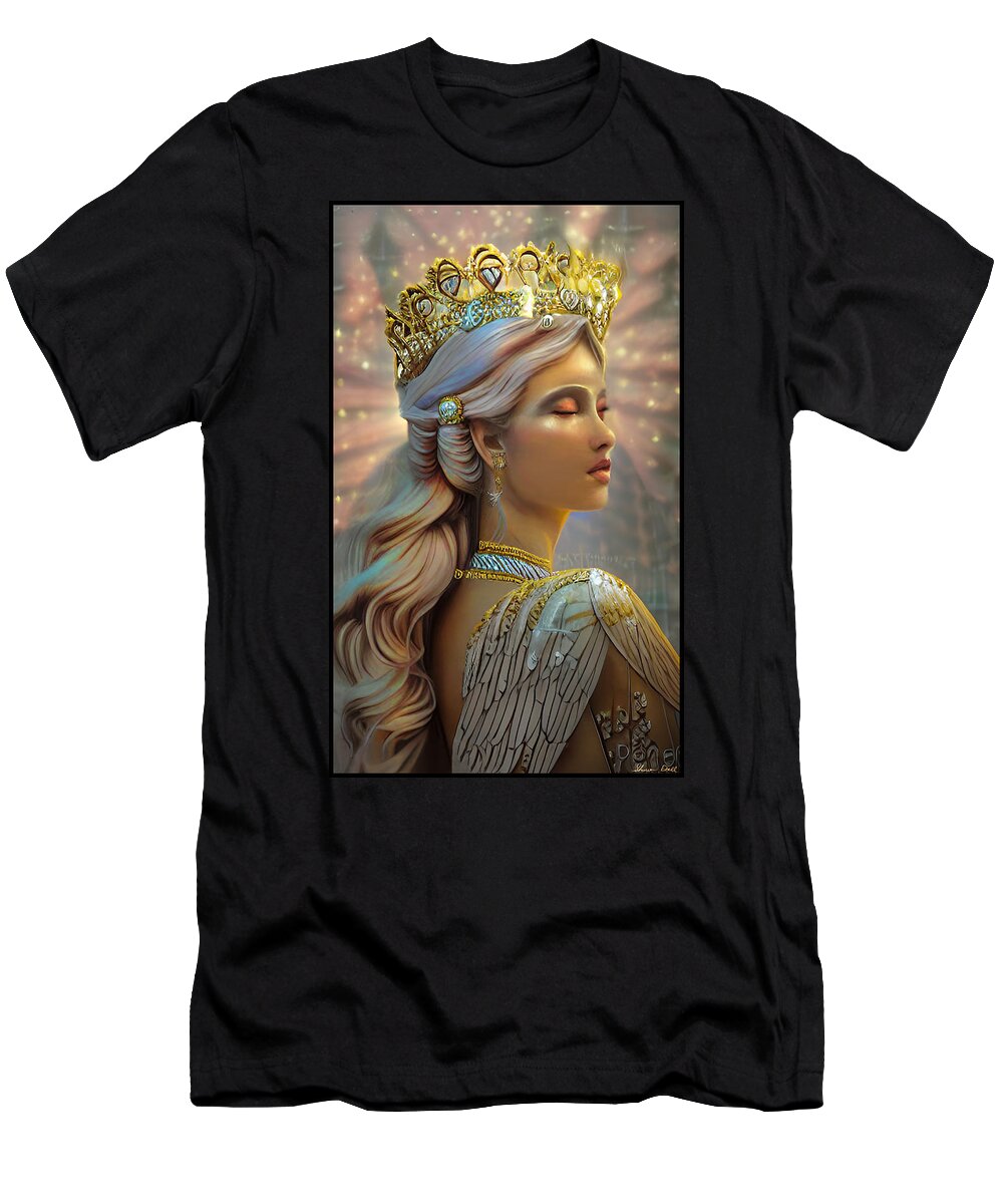 Healer T-Shirt featuring the mixed media The First Empress by Shawn Dall