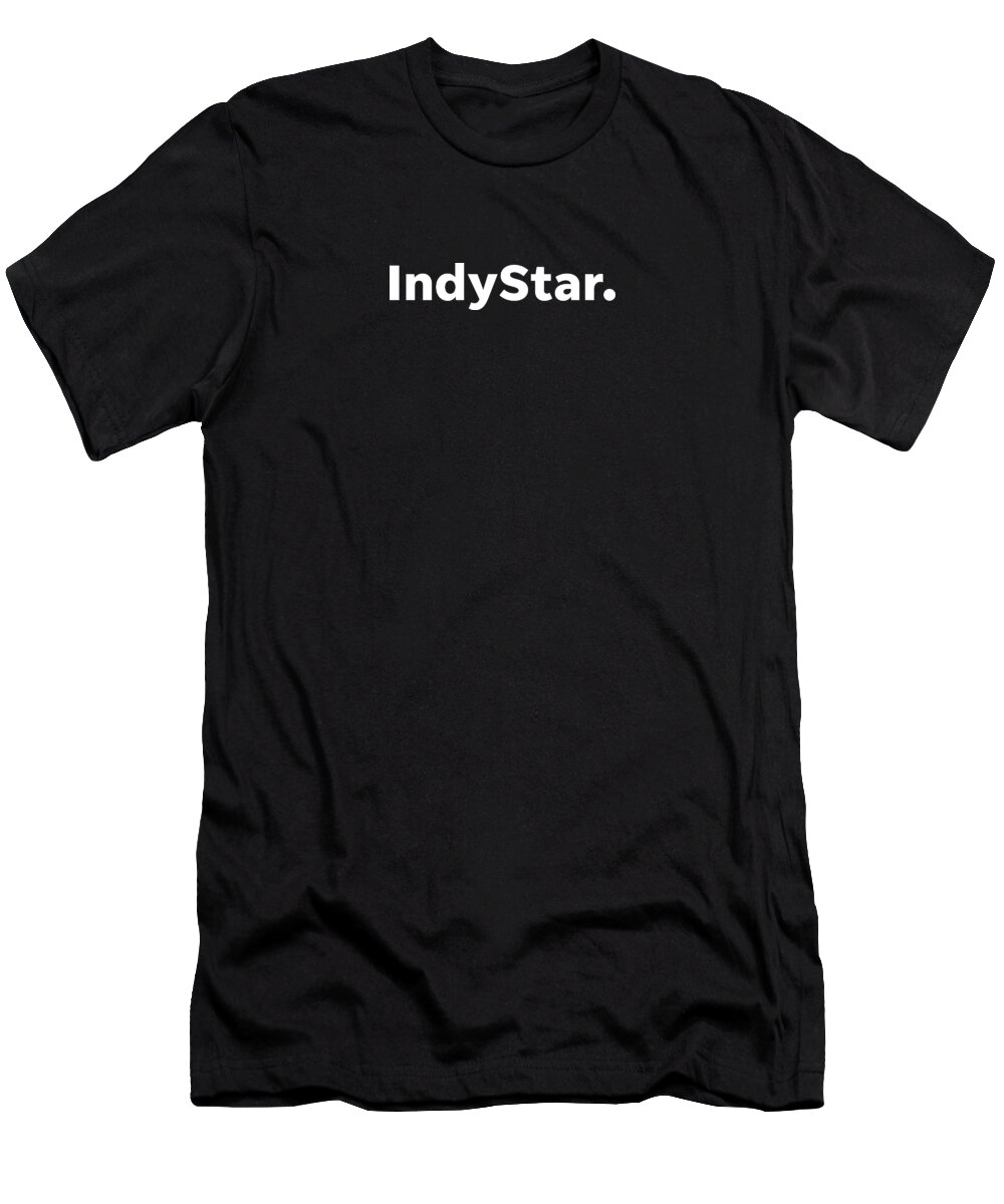 Indianapolis T-Shirt featuring the digital art The Indy Star White Logo by Gannett Co