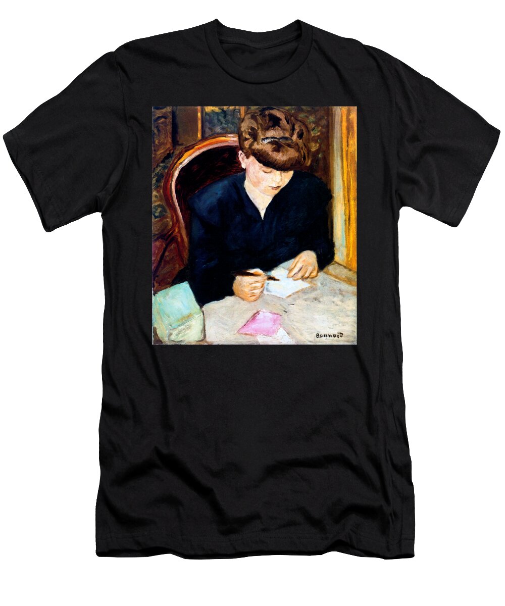 Pierre Bonnard T-Shirt featuring the painting The Letter 1906 by Pierre Bonnard