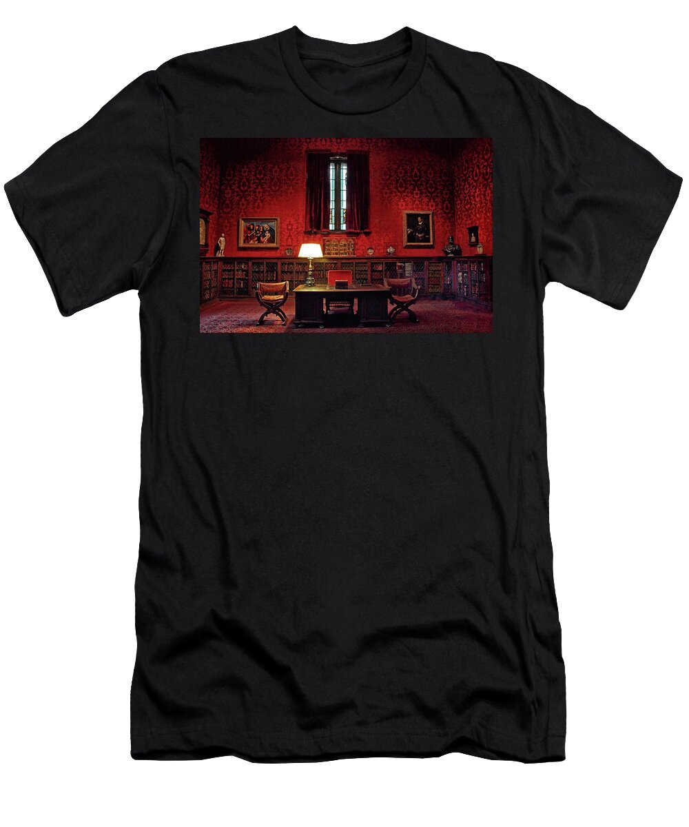 The Morgan Library T-Shirt featuring the photograph The Morgan Library Study by Jessica Jenney