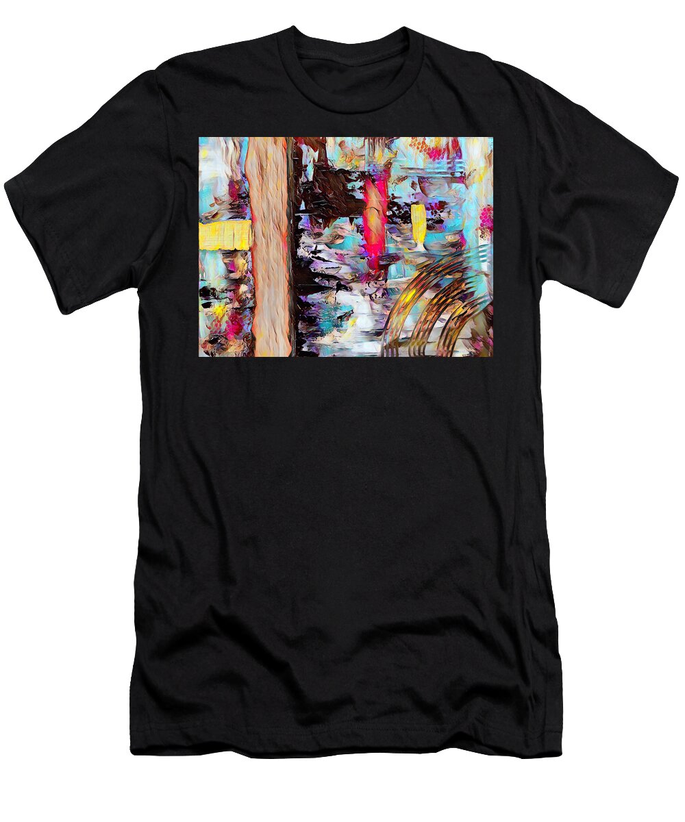 Abstract T-Shirt featuring the painting The River - Abstract art by Patricia Piotrak