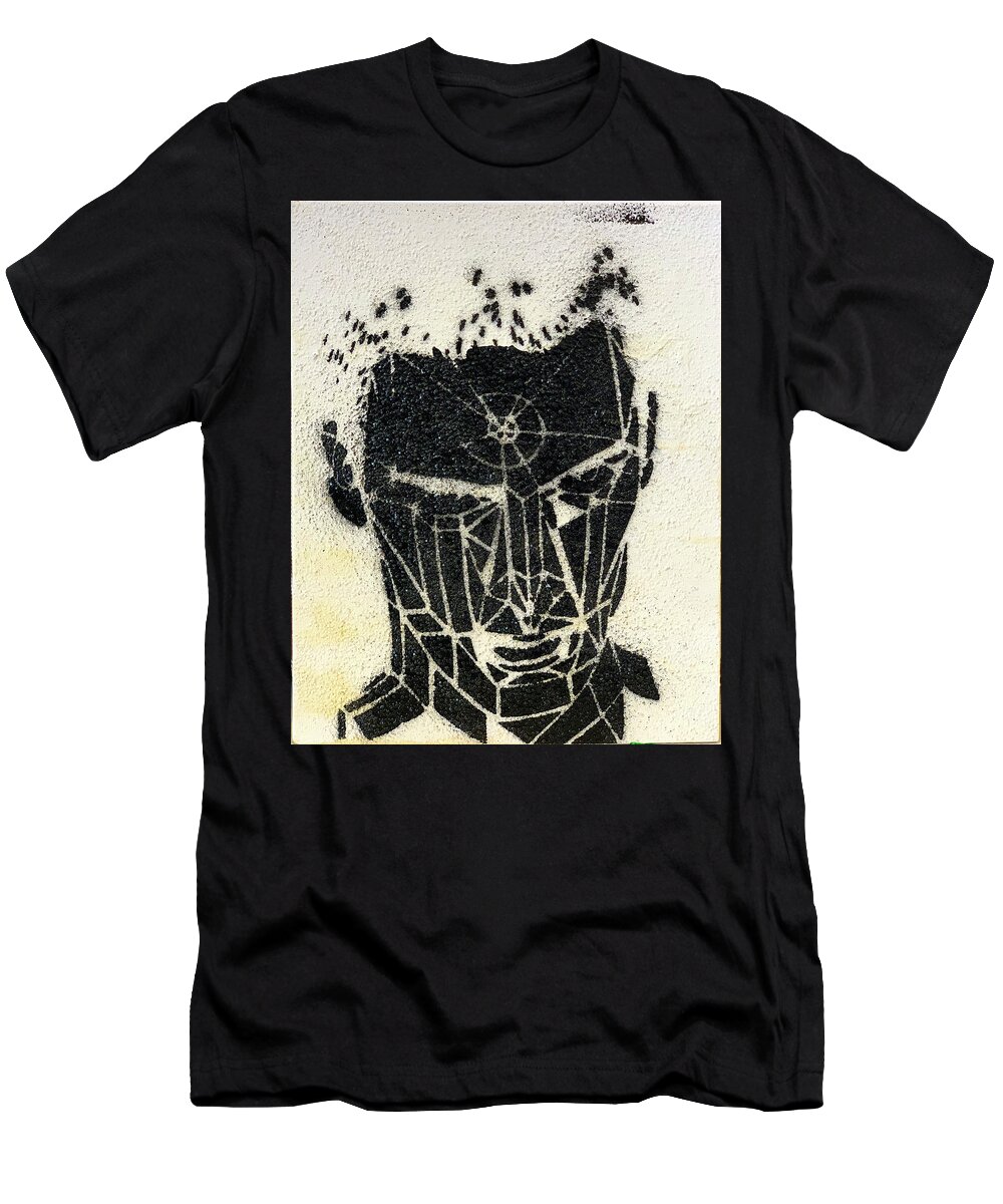 Man T-Shirt featuring the photograph The Thinker by Leslie Porter