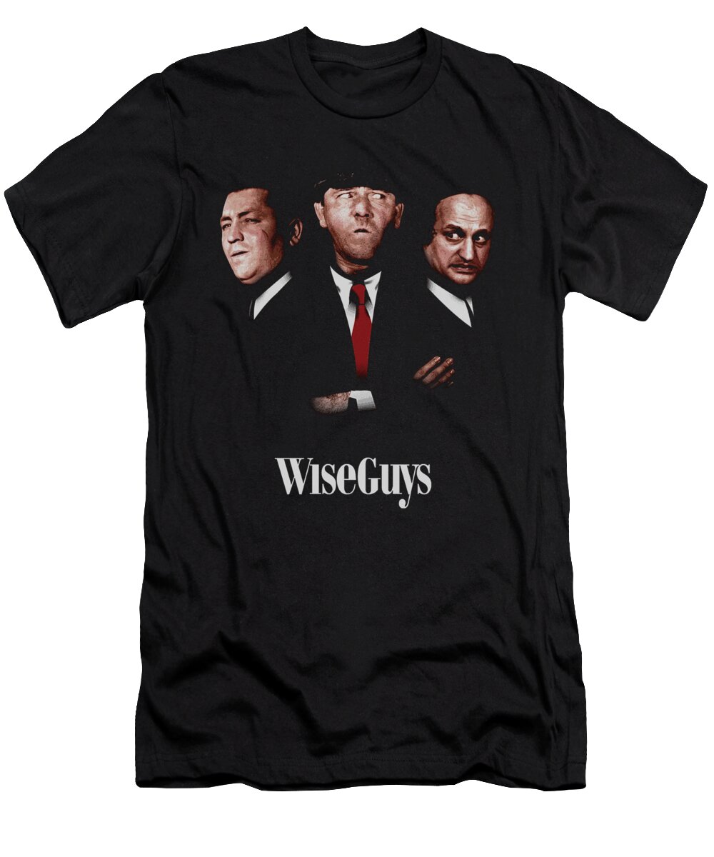 Winter Lion T-Shirt featuring the digital art The Three Stooges Classic Wise Guys by Devi May