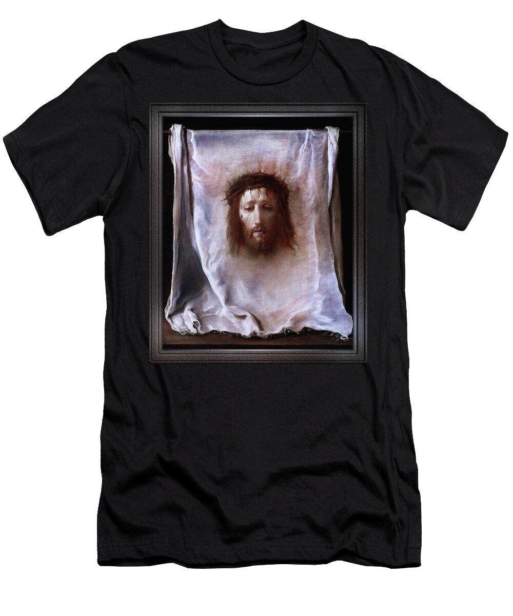 Veil Veronica T-Shirt featuring the painting The Veil of Veronica by Domenico Fetti by Rolando Burbon