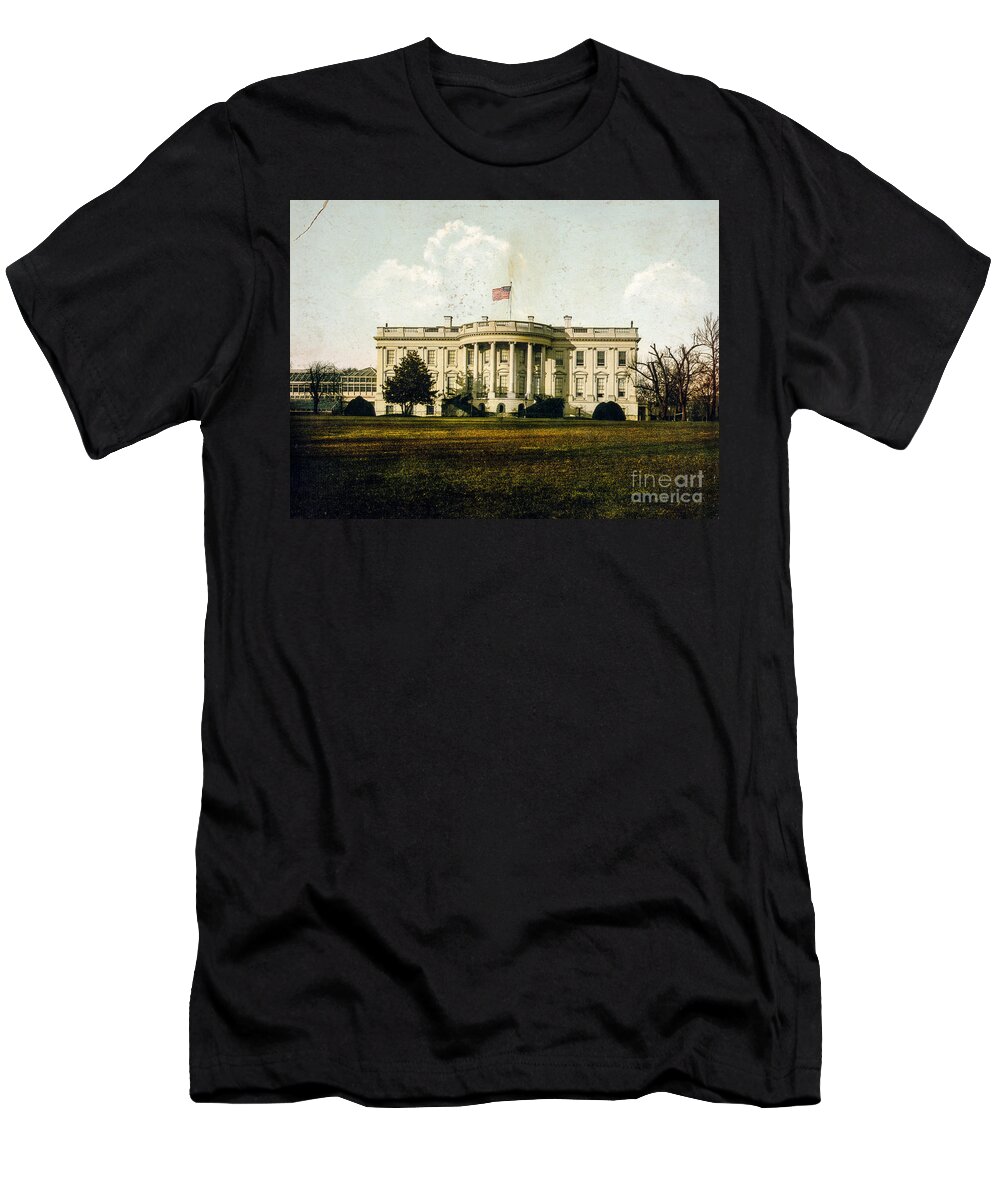 White House T-Shirt featuring the photograph The White House 1898 by Jon Neidert
