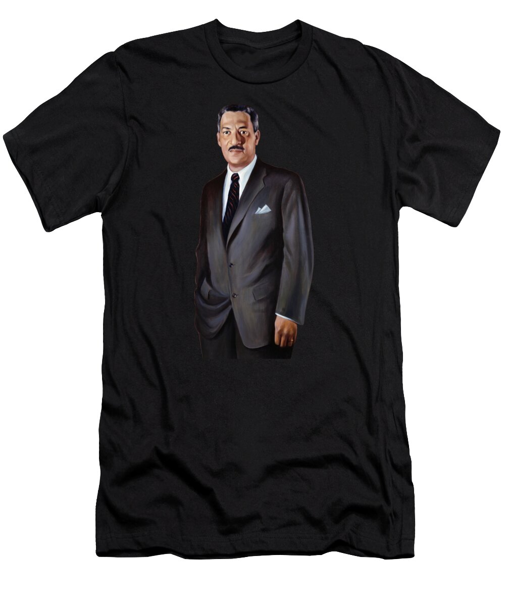 Thurgood Marshall T-Shirt featuring the painting Thurgood Marshall Painting - Betsy Graves Reyneau by War Is Hell Store