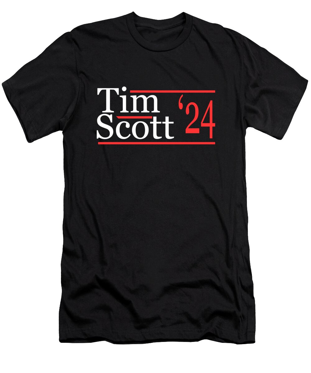 Cool T-Shirt featuring the digital art Tim Scott 2024 by Flippin Sweet Gear