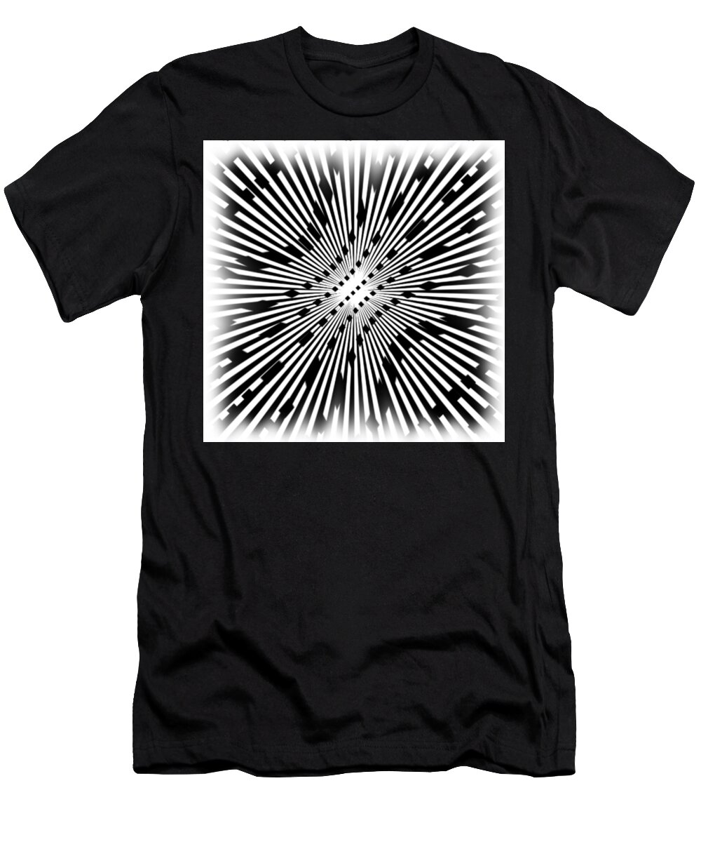 Black T-Shirt featuring the digital art To The Point by Designs By L