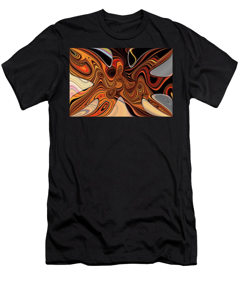 Tom Stanley Janca T-Shirt featuring the digital art Tom Stanley Janca Hand Painted Art Abstract 7685 by Tom Janca