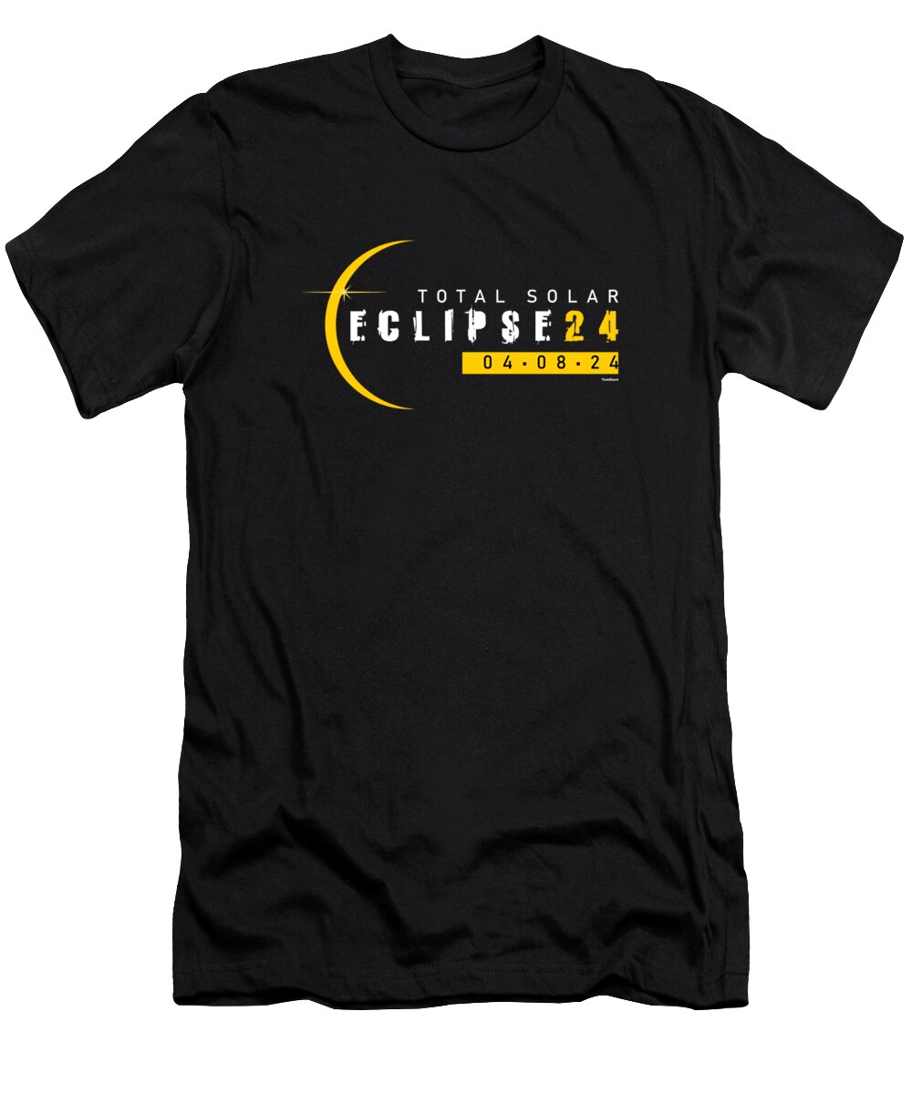 Moonlight T-Shirt featuring the digital art Total Solar Eclipse Moon Phasing Moon Eclipse Moon Lovers by Thomas Larch
