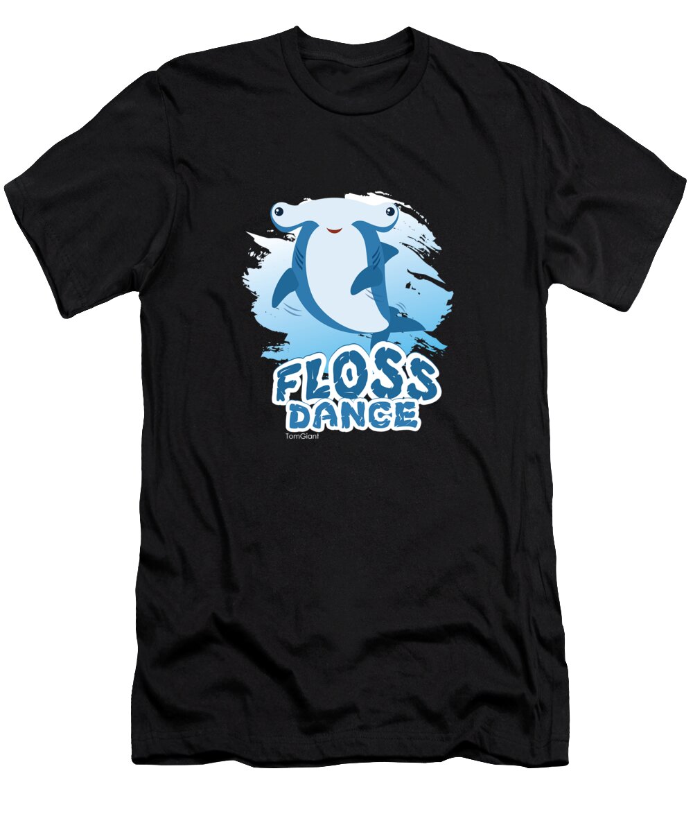 Sharks T-Shirt featuring the digital art Trends Exercise Movement Flossing Gift Floss Dance Move Hammerhead Shark by Thomas Larch