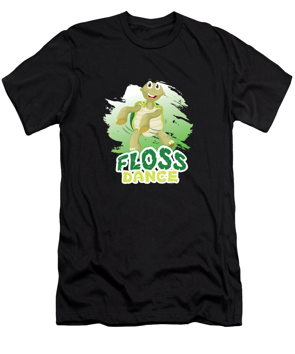 Turtle T-Shirt featuring the digital art Trends Exercise Movement Flossing Gift Floss Dance Move Turtle by Thomas Larch