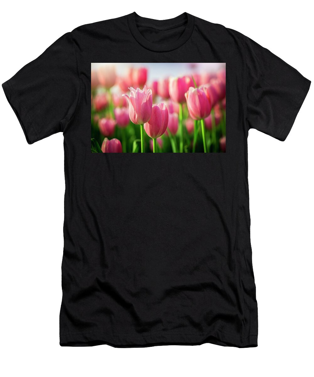  T-Shirt featuring the photograph Tulip Heaven by Nicole Engstrom