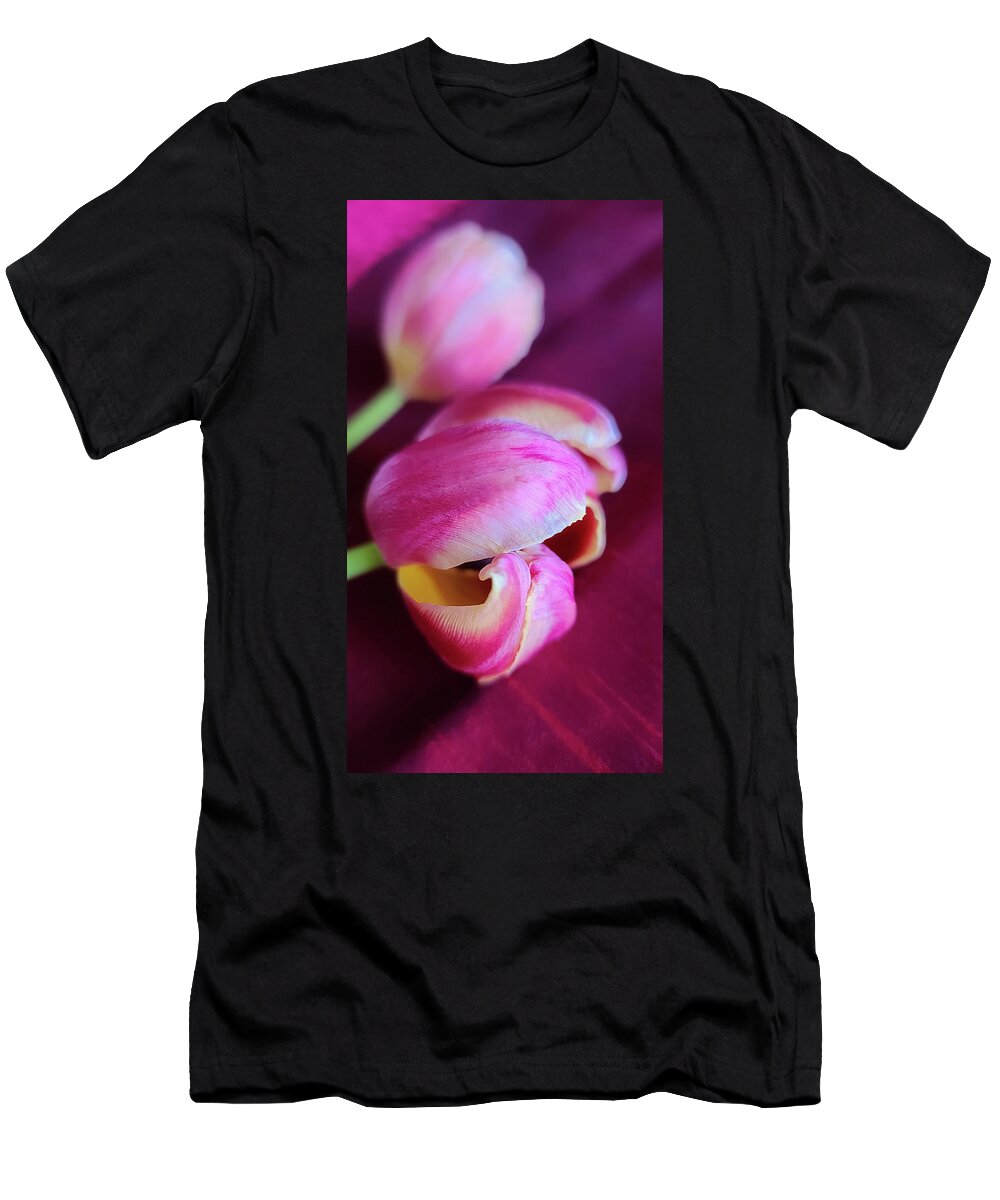 Tulips And Tablecloths T-Shirt featuring the photograph Tulips and Tablecloths by Christina McGoran