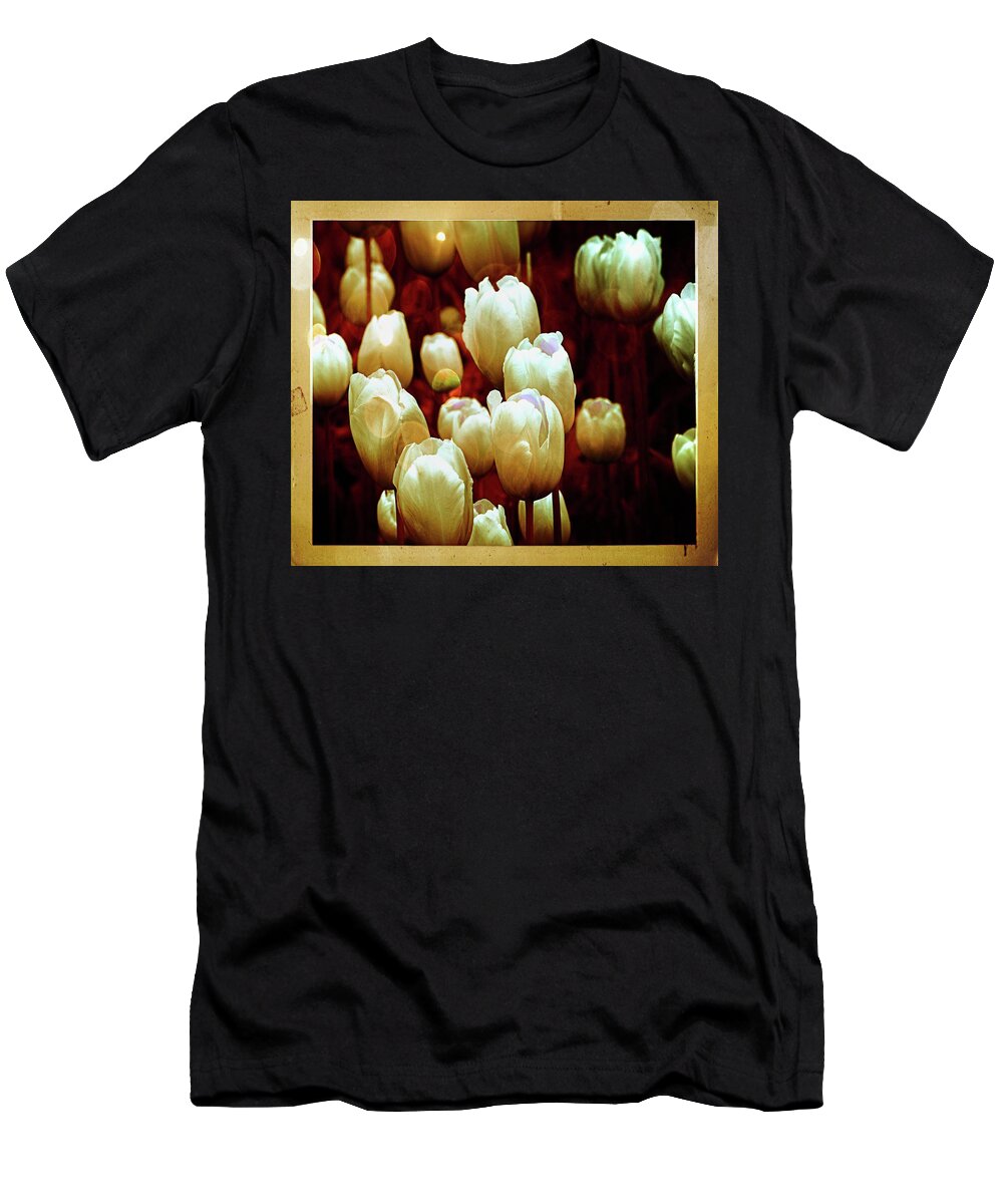 Tulips T-Shirt featuring the photograph Tulips Garden Hibster by Michelle Liebenberg