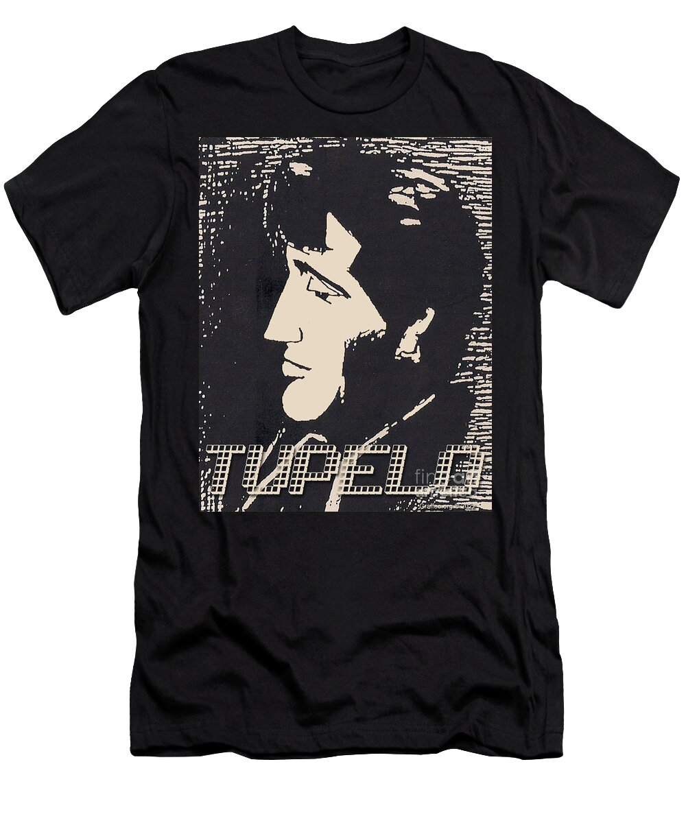 Elvis Presley T-Shirt featuring the drawing Tupelo by Ignatius Graffeo