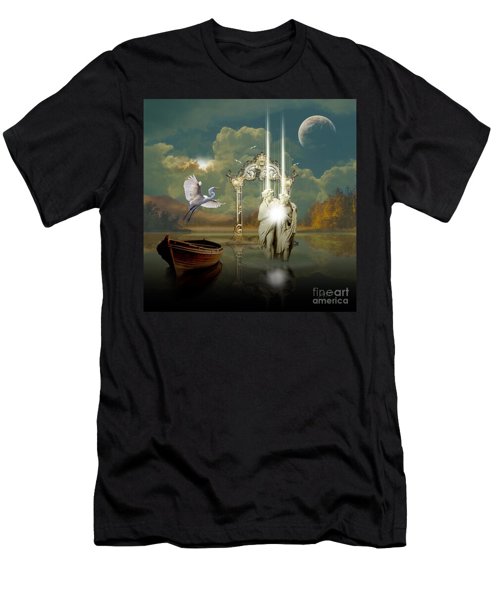 Spirituality T-Shirt featuring the digital art Twin flame by Alexa Szlavics