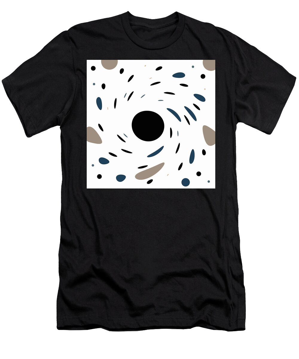 Black T-Shirt featuring the photograph Twirl Polka Dots by Amelia Pearn