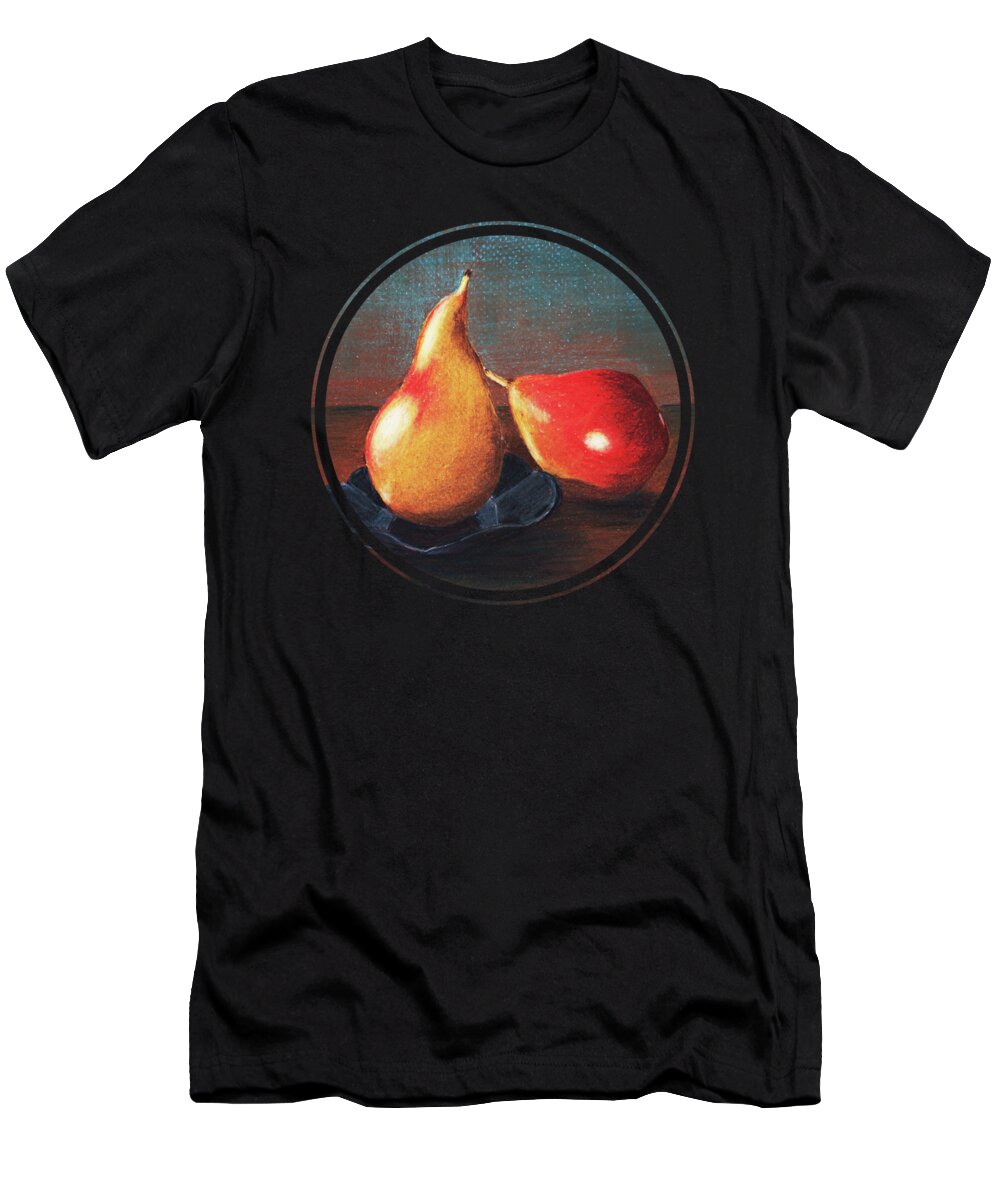 Interior T-Shirt featuring the painting Two Pears by Anastasiya Malakhova