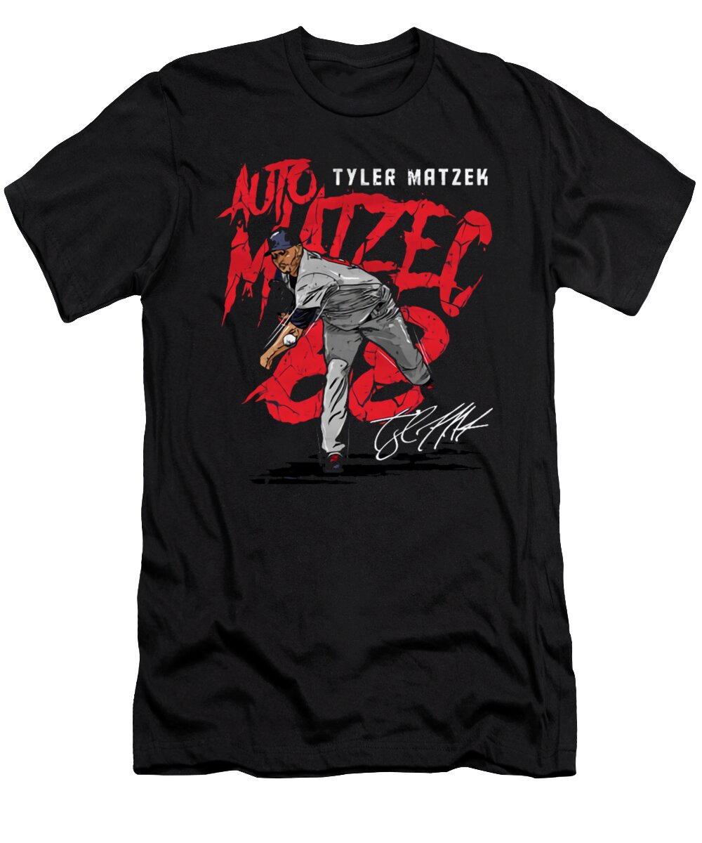 Tyler Matzek Auto-matzek T-Shirt featuring the digital art Tyler Matzek Auto-Matzek by Kelvin Kent