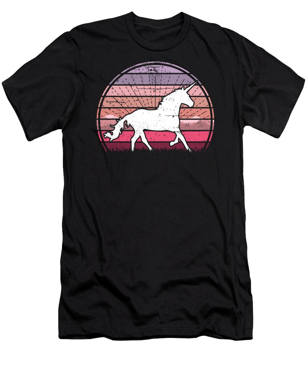 Unicorn T-Shirt featuring the digital art Unicorn Sunset by Filip Schpindel