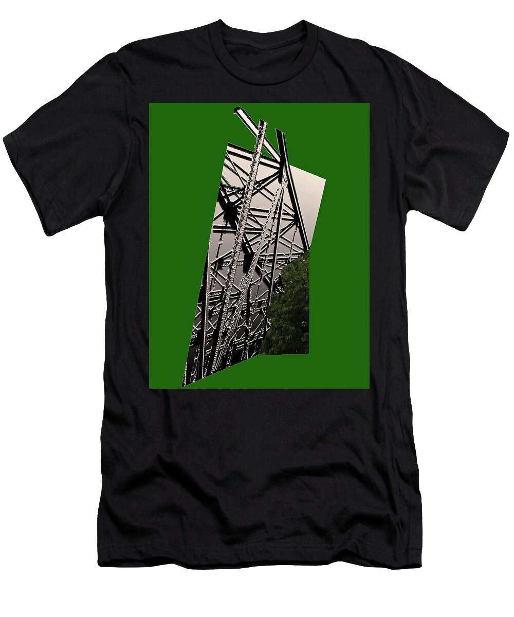 Bridge T-Shirt featuring the digital art Unraveling by Tristan Armstrong