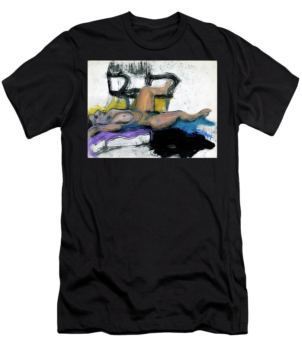 Figure T-Shirt featuring the drawing Untitled_figure Study_bcd by Paul Vitko