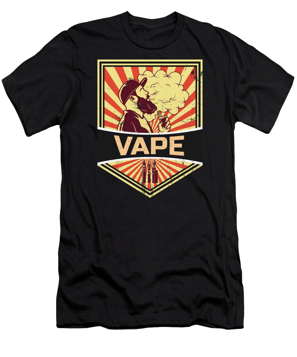 Vape T-Shirt featuring the digital art Vape Propaganda Vaper Vaping ECigarette by Mister Tee
