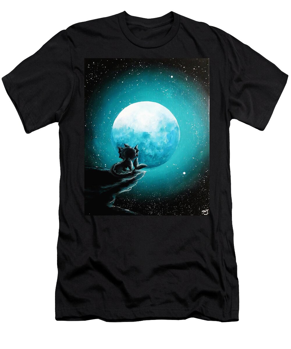 Vaporeon under the moon T-Shirt by Magda Swinya - Fine Art America